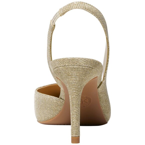 Michael Michael Kors Womens Alina Flex Sling Pump Heels Pale Gold 6.5M - Picture 9 of 10